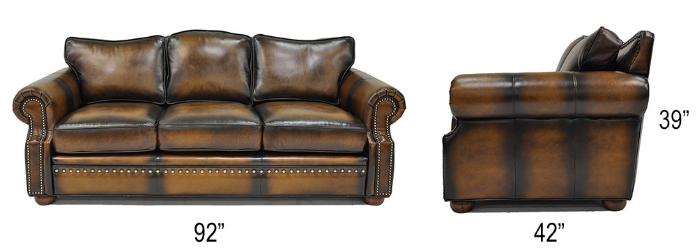 Laredo Leather Sofa Texas, Futura Patchwork Leather Ottoman