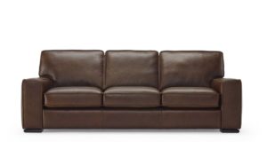 Natuzzi Editions B858 Vincenzo Leather Sofa in Campbell Brown Leather