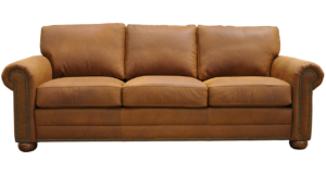 Athens Leather Sofa in Amarillo Pecan