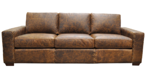 Whipstitch Bison Leather Sofa