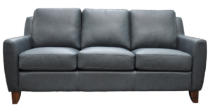 Pavia Leather Sofa in Dark Blue